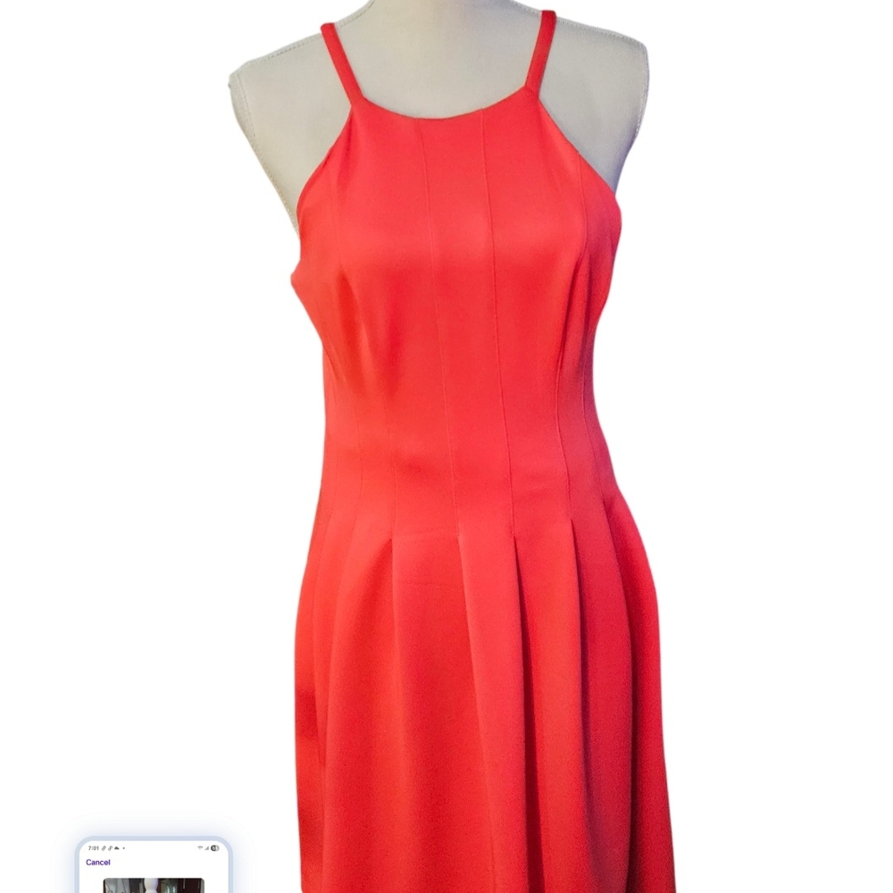 Calvin Klein Orange Halter Sundress Cocktail